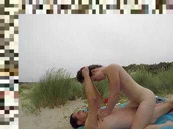 nudist, ehefrau, dilettant, reifen, erotisch-mutti, mamma, kam, paar, strand, voyeur