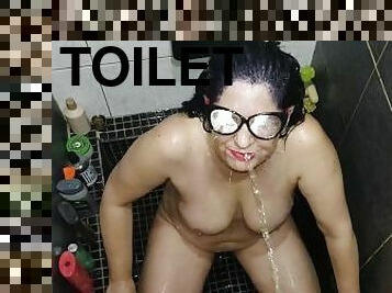 baignade, pisser, giclée, femme, amateur, milf, hardcore, toilette, belle, fétiche