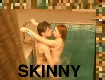 Skinny dipping sex with redhead teen
