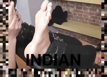 هندي, أقدام, مقيدة, صنم