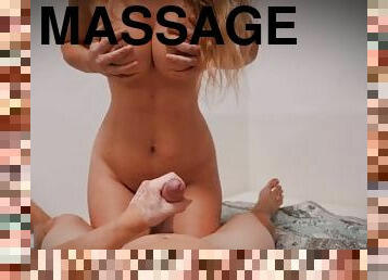 Hand Job evening massage Dick Amateur Couple 4K noface teen wife
