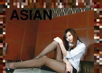 asiatisk, skønheder, påklædt-sex