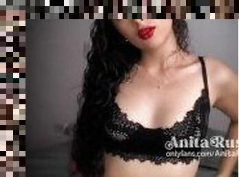 Naughty and delicate Colombian wants to be famous by modeling lingerie.