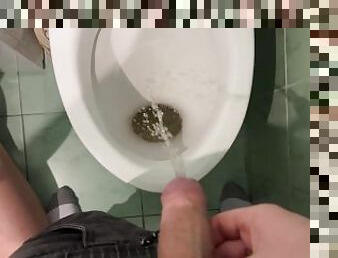 pissing, publiczne, toaleta, picie