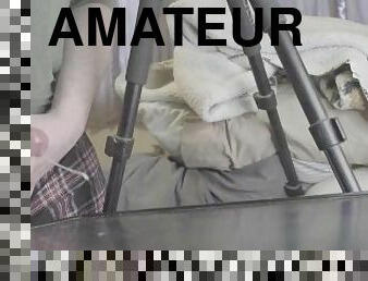 énorme, masturbation, amateur, ejaculation-sur-le-corps, énorme-bite, ejaculation, massive, solo, sexe-habillé, bite