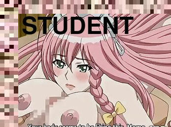 Hot anime big tits student having sweet soft sex