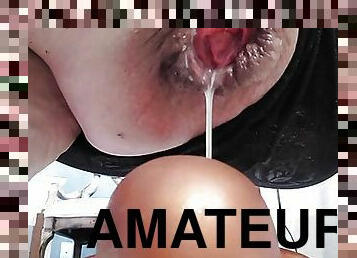 Best gape huge anal plug with cum bubbles. Hot mess anal prolapse.