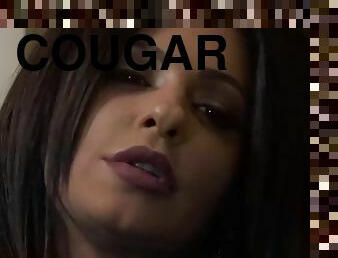 Goth cougar squirts all over son's best friend
