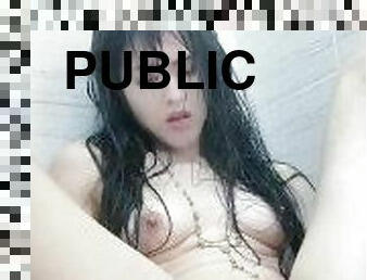 baignade, masturbation, public, ados, petite-amie, gode, attrapée, clignotant