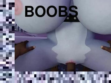 Big Boobs Black guy fuck pussy a Roxanne Wolf in a missionary position Five Nights at Freddy's Cum