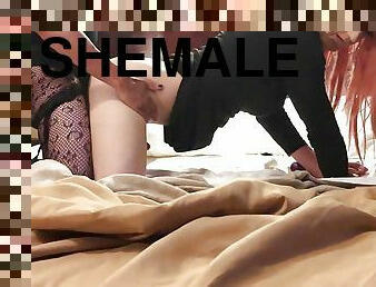 shemale, amatør, anal, transeksuell, par, ladyboy, ludder, knulling-fucking, vakker, dildo