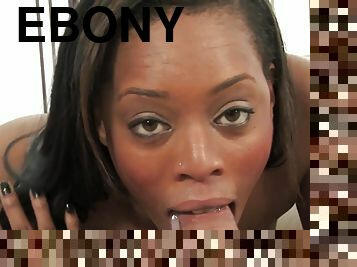 Needy ebony enjoys pure POV