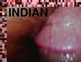 Indian wife and husband ducking inroom