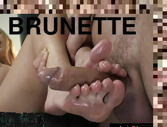 tate-mari, anal, compilatie, picioare, sperma, blonda, fetish, stimulare-cu-piciorul, bruneta