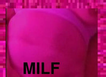 Milf with big tits, panties in her mouth