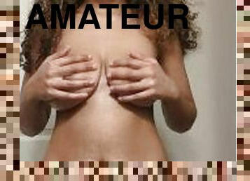 cul, gros-nichons, tricherie, femme, amateur, ébène, interracial, milf, maman, massage