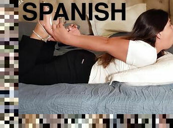Its Bigger Than Your Dads! Spanish Stepmom Coaxes Cum From Stepsons Big White Cock P2