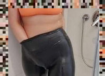 arsch, baden, masturbieren, sport, dilettant, babe, fest-tight, hintern, dusche, allein