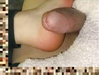 Tiny Footjob Mexican Teen Wrinkly Soles big dick Mexican fat cock