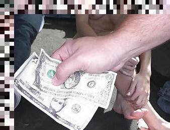 Appealing teen enjoys cash for sex in bang bus XXX