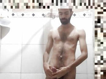 banhos, pai, masturbação, amador, pénis-grande, adolescente, gay, punheta, jovem18, ejaculação