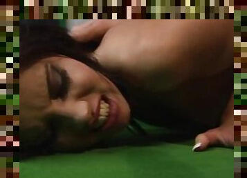 VERY HORNY BRITISH Scene-3_Spectacular brunette in lingerie fucked on top of the pool table