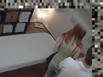 Extremely Passionate Redhead Seduced in Massage Room