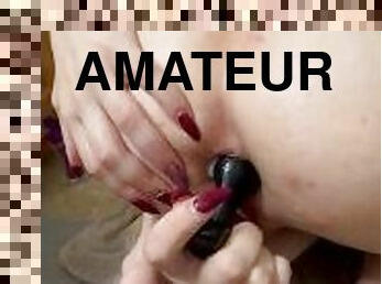 masturbation, amatör, anal, leksak, slyna, första-gången, blond, tight, rumpa-butt, petit