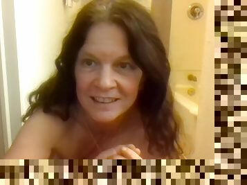 Katharine shaking her big tits and ass in bathroom 3