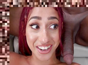 Strong black dick to enlarge her needy pussy