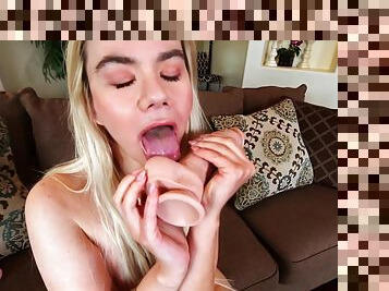 Russian-Born Blonde Angelica Returns To Give Us A Masturbation Toy Show.