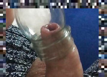 Cock In Juice Bottle Vacuum Play