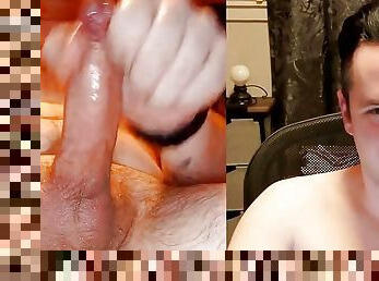 Shiny Lubed Up Cock on Webcam
