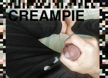 hot young straight emptying his swollen balls with cum