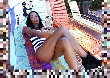 Ebony loads endless BBC in both her thick holes