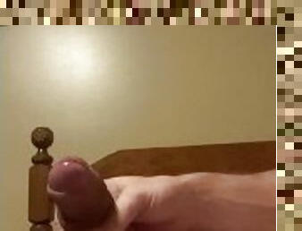 Uncut jerking cumshot