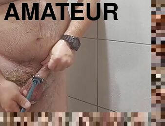 Shave, shower, cum