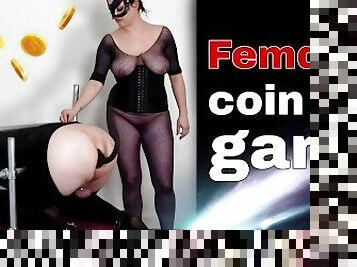 Femdom Pegging Games Coin Toss FLR Bigger Buttplug or Orgasm Surprise Bondage Assplay Milf Stepmom