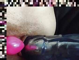 masturbieren, orgamus, muschi, dilettant, junge, spielzeug, ficken, fest-tight, dildo