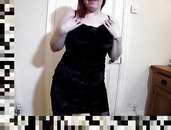 little black dress and pantyhose dancing