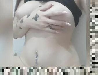 masturbación, pezones, amateur, babes, adolescente, latino, rubia, con-piercings, a-solas, argentino