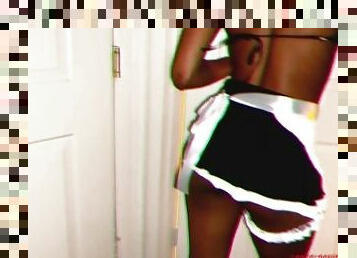 Sexy Ebony Maid Swallows His Big Load!! (Teaser)