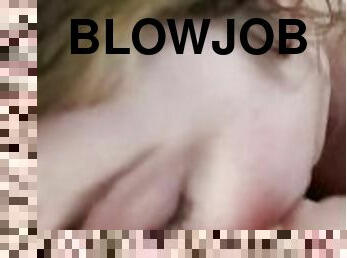 A quick after shower blowjob before sending him off to work