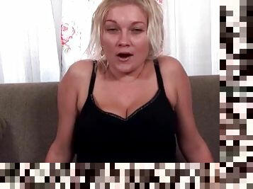 Blonde Sofia Marcean has heaving natural tits