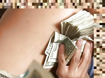Asian Slut Kyra Gets Horny Counting Her Money In Bed