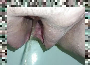 Pussy Peeing in the bathroom