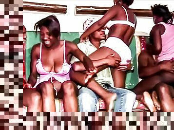 Real african group sex party video