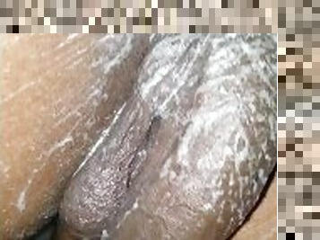 gigantisk, masturbation, fitta-pussy, amatör, mogen, mörkhyad, gigantisk-kuk, avrunkning, svart, tight