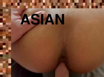 Sexy Tiny Asian let me cum inside her! FILLED HER UP!!