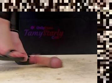 Open Toe High Heels Stiletto CBT, Crush and Bootjob with TamyStarly - Heeljob, Ballbusting, Trample